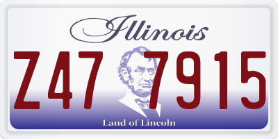 IL license plate Z477915