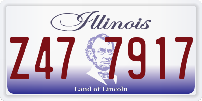 IL license plate Z477917