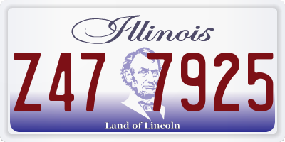 IL license plate Z477925