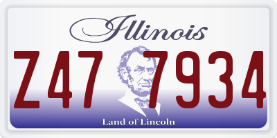 IL license plate Z477934
