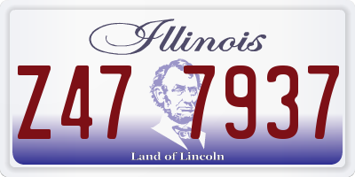 IL license plate Z477937
