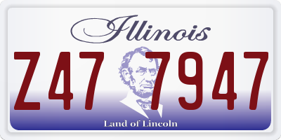 IL license plate Z477947