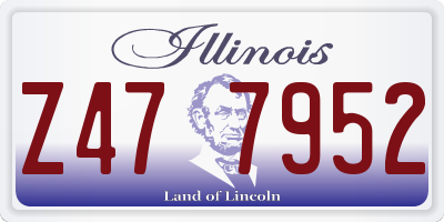 IL license plate Z477952