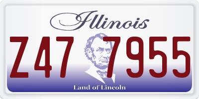 IL license plate Z477955