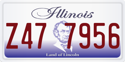 IL license plate Z477956