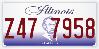 IL license plate Z477958