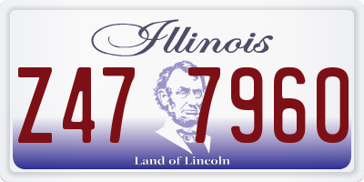 IL license plate Z477960