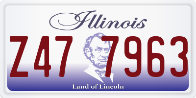 IL license plate Z477963