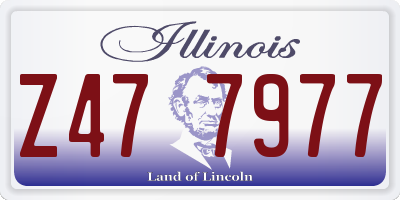 IL license plate Z477977