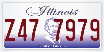 IL license plate Z477979