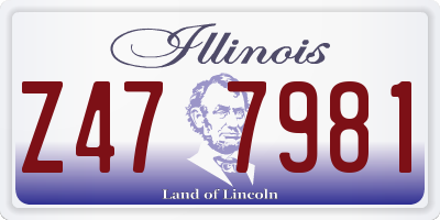 IL license plate Z477981