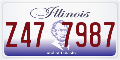 IL license plate Z477987