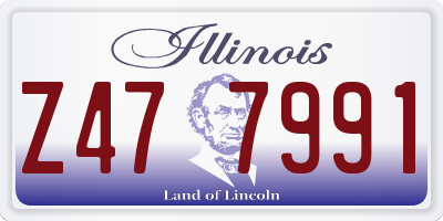 IL license plate Z477991