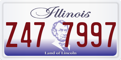 IL license plate Z477997