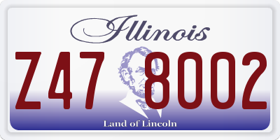 IL license plate Z478002