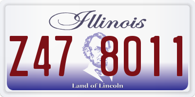 IL license plate Z478011