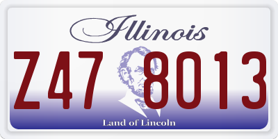 IL license plate Z478013