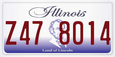 IL license plate Z478014