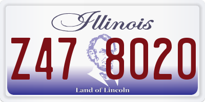 IL license plate Z478020