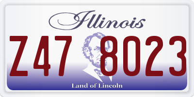 IL license plate Z478023