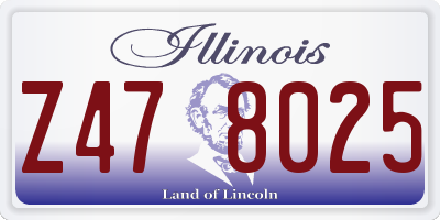 IL license plate Z478025