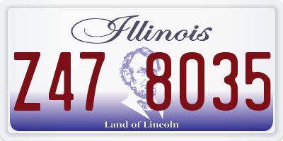 IL license plate Z478035