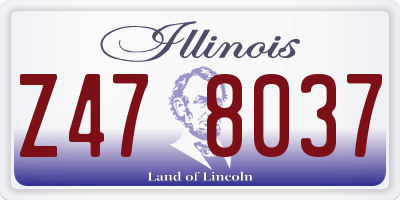 IL license plate Z478037