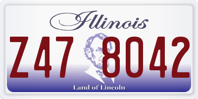 IL license plate Z478042
