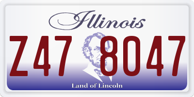 IL license plate Z478047