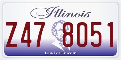 IL license plate Z478051