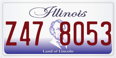 IL license plate Z478053