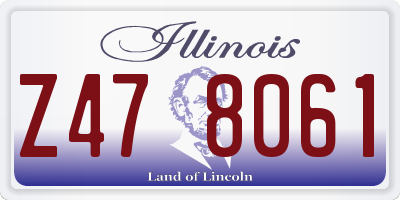 IL license plate Z478061