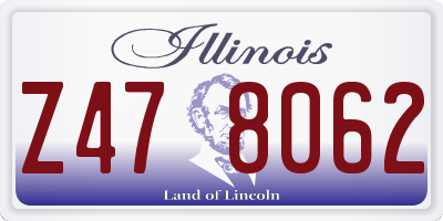IL license plate Z478062