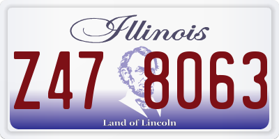 IL license plate Z478063