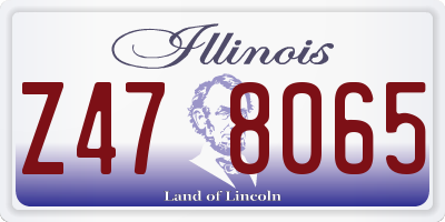 IL license plate Z478065