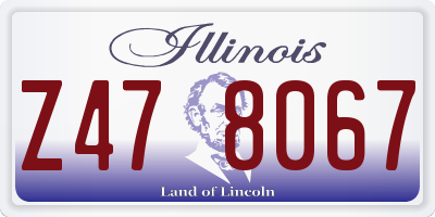 IL license plate Z478067