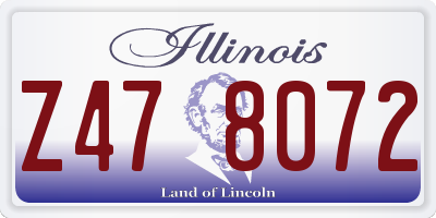 IL license plate Z478072