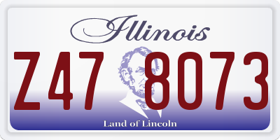 IL license plate Z478073