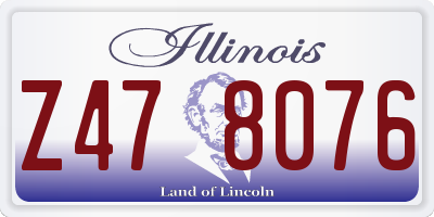 IL license plate Z478076