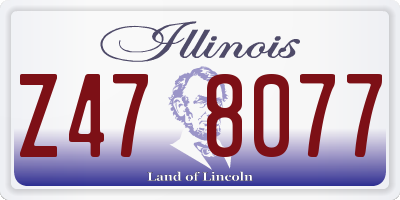 IL license plate Z478077