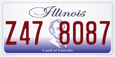 IL license plate Z478087