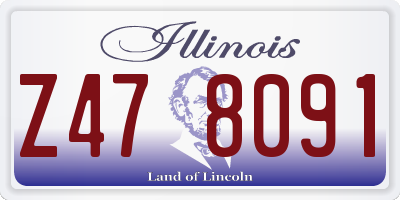 IL license plate Z478091