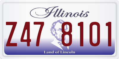 IL license plate Z478101