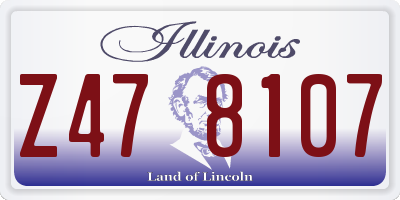 IL license plate Z478107