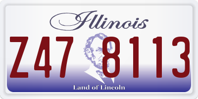 IL license plate Z478113