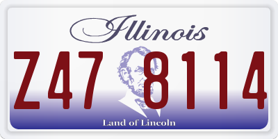 IL license plate Z478114