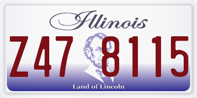 IL license plate Z478115