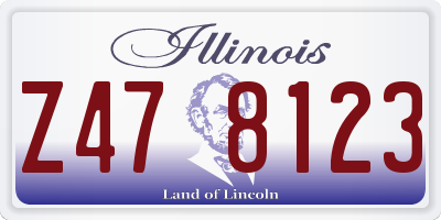 IL license plate Z478123