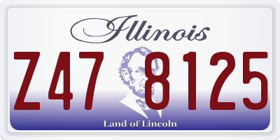 IL license plate Z478125