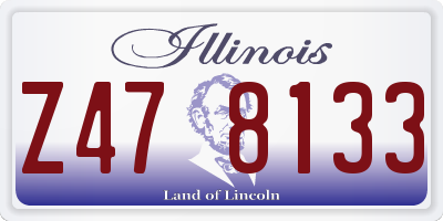 IL license plate Z478133
